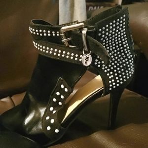 Black studded heels